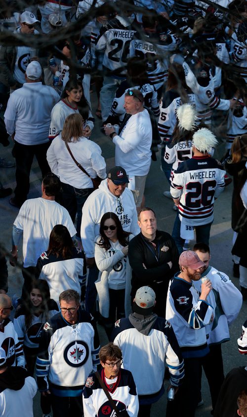 PHIL HOSSACK / WINNIPEG FREE PRESS - Party Organizer Jason Smith at the Whiteout Party Thursday. - April 18, 2019.