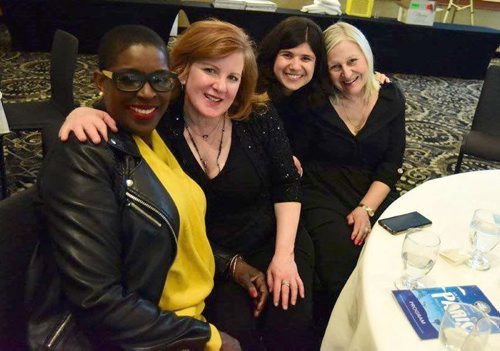 SUBMITTED PHOTO

L-R: Volunteers Volunteers Hortense, Joanne, Caitlin and Evelyn Geiger at the fundraising gala for the 26th Winnipeg Dreams Take Flight, called 'An Evening in Paris' on March 16, 2019, at the Victoria Inn Hotel & Convention Centre. (See Social Page)