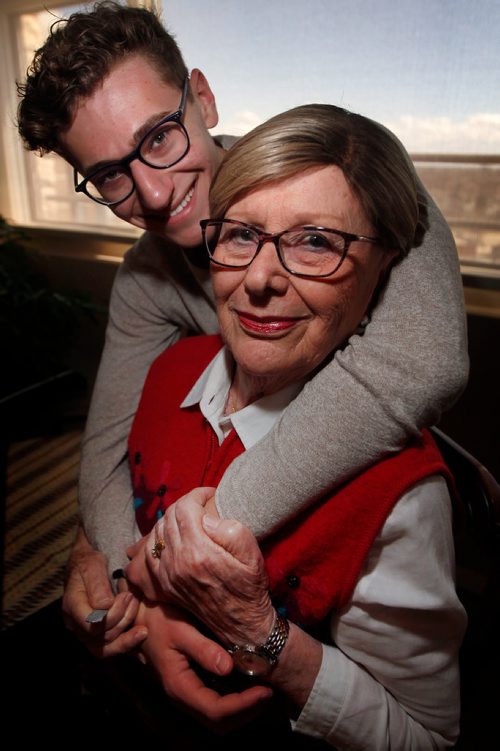 PHIL HOSSACK / WINNIPEG FREE PRESS - Edith Kimelman and her grandson Ari. Re: Faith Page "SHOAH WEEK, From April 28 to May 4 the Jewish community will mark Shoah Week in Winnipeg with 11 events, services, memorials, film showings, prayers, etc. (Longhurst,)  15 inches, ETA April 24). - April 22, 2019.