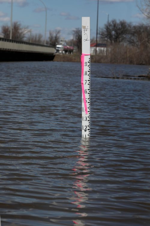 RUTH BONNEVILLE / WINNIPEG FREE PRESS 


LOCAL - Flooding story near Morris Mb. 
Markers measuring the water level of the Morris River next to the bridge going into the town of Morris off Hwy 75 on Monday.  

See Kevin Rollason's story.


April 22, 2019