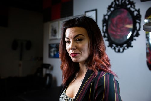 MIKAELA MACKENZIE/WINNIPEG FREE PRESS
Tattoo artist Tesia Rhind poses for a portrait at her tattoo parlour, Red Ronin, in Winnipeg on Tuesday, April 23, 2019. 
Winnipeg Free Press 2019