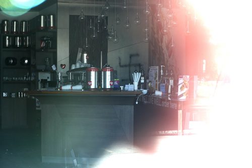 RUTH BONNEVILLE / WINNIPEG FREE PRESS 

LOCAL - Inside shot through window of BerMax Caffé + Bistro located at 1800 Corydon Ave. 

See story on antisemitic graffiti.

April 24, 2019