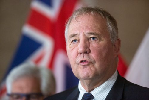 MIKAELA MACKENZIE/WINNIPEG FREE PRESS
Bill Blair, Minister of Border Security and Organized Crime Reduction responds to a question about illegal online cannabis stores at the Manitoba Legislative Building in Winnipeg on Friday, April 26, 2019. For Larry Kusch story.
Winnipeg Free Press 2019