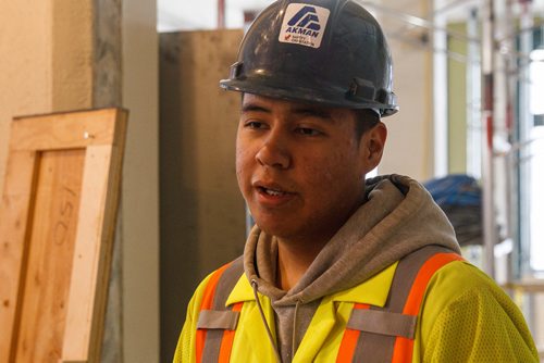 MIKE DEAL / WINNIPEG FREE PRESS
RRC are working with Akman Construction on community outreach during the on-going construction of the RRC Innovation Centre.
Shayne Fiddler talks about what it is like working for Atman Construction.
190426 - Friday, April 26, 2019.