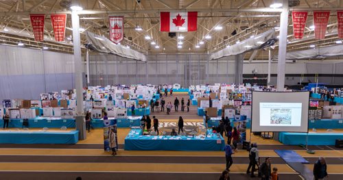 SASHA SEFTER / WINNIPEG FREE PRESS
Over 400 students were in attendance at the Manitoba Schools Science Symposium which is being held in the Max Bell Centre on the University of Manitoba campus.
190426 - Friday, April 26, 2019.