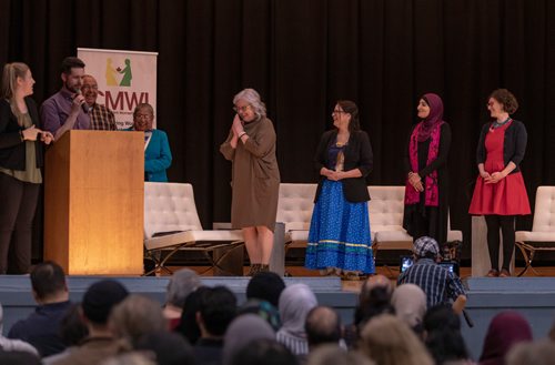SASHA SEFTER / WINNIPEG FREE PRESS
The opening ceremonies at the Sorry Not Sorry event put on by the Social Planning Council of Winnipeg and the Canadian Muslim Women's Institute held at The Ukranian Labour Temple in Winnipeg.
190426 - Friday, April 26, 2019.