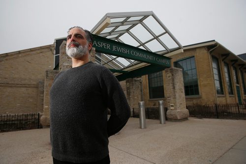 JOHN WOODS / WINNIPEG FREE PRESS
Rabbi Kliel Rose of Congregation Etz Chayim is photographed in front of the Asper Jewish Community Campus in Winnipeg Sunday, April 28, 2019. .

Reporter: Sanders
