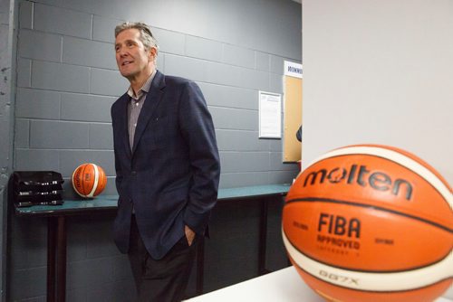 MIKE DEAL / WINNIPEG FREE PRESS
Premier Brian Pallister arrives to take in a press event at Bell MTS Place Monday afternoon where Glen Grunwald, President & CEO, Canada Basketball announced that the Senior Men's National Team will face Nigeria at Bell MTS Place in Winnipeg on Friday, August 9.
190429 - Monday, April 29, 2019.