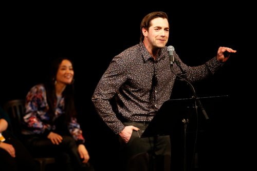 Ryan Ash performs at the Winnipeg Comedy Festival show Your Hoods A Joke at The Gas Station Theatre in Winnipeg Monday, April 29, 2019. .

Reporter: ?