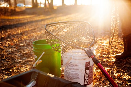 MIKAELA MACKENZIE/WINNIPEG FREE PRESS
Sucker fishing tools of the trade on Thursday, April 18, 2019. 
Winnipeg Free Press 2019