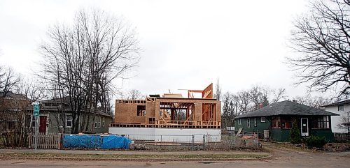 PHIL HOSSACK / WINNIPEG FREE PRESS - In fill housing, Glenwood, new construction on Morrier seen from front. - May1, 2019.