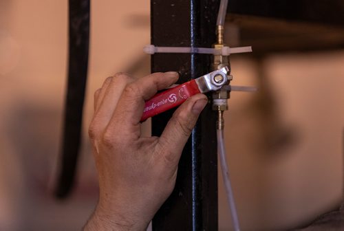 SASHA SEFTER / WINNIPEG FREE PRESS
Owner of WPG Timber Co. Mike McGarry repairs a saw blade while processing diseased ash trees into usable lumber in his warehouse in Winnipeg's Chevrier neighbourhood.
190501 - Wednesday, May 01, 2019.