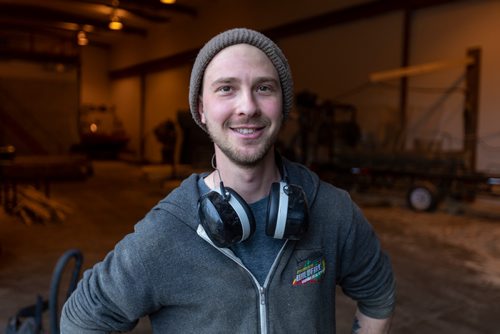 SASHA SEFTER / WINNIPEG FREE PRESS
Owner of WPG Timber Co. Mike McGarry stands in the loading bay of his warehouse in Winnipeg's Chevrier neighbourhood.
190501 - Wednesday, May 01, 2019.