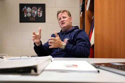 RUTH BONNEVILLE / WINNIPEG FREE PRESS 

SPORTS - Goldeyes
Shaw Park


Photos taking during McIntyre's  sit down interview with Goldeyes skipper Rick Forney, in his office as he talks about his 23rd season.


See Mike McIntyre's  column to run in Saturdays paper.

May 3, 2019


