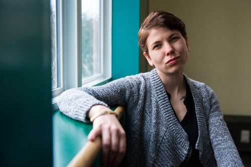 MIKAELA MACKENZIE / WINNIPEG FREE PRESS
Metis filmmaker Madison Thomas poses for a portrait at the Manitoba Theatre for Young People on Friday, May 3, 2019. For Randall King story.
Winnipeg Free Press 2019.