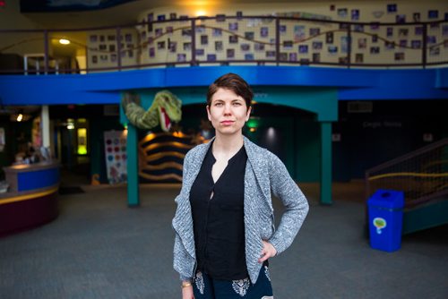 MIKAELA MACKENZIE / WINNIPEG FREE PRESS
Metis filmmaker Madison Thomas poses for a portrait at the Manitoba Theatre for Young People on Friday, May 3, 2019. For Randall King story.
Winnipeg Free Press 2019.