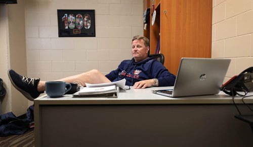 RUTH BONNEVILLE / WINNIPEG FREE PRESS 

SPORTS - Goldeyes
Shaw Park


Photos taken during McIntyre's  sit down interview with Goldeyes skipper Rick Forney, in his office as he talks about his 23rd season.


See Mike McIntyre's  column to run in Saturdays paper.

May 3, 2019

