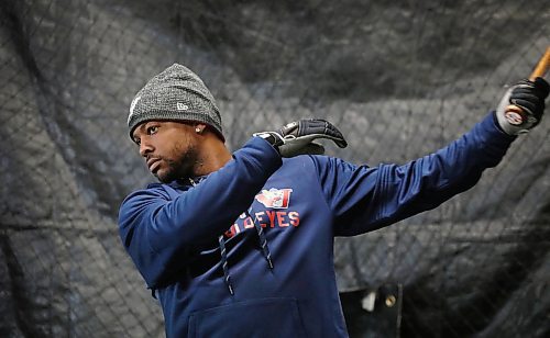 RUTH BONNEVILLE / WINNIPEG FREE PRESS 

SPORTS - Goldeyes
Shaw Park

Goldeyes new outfielder, #24 Willy Garcia practices in the indoor batting cage at Shaw Park Friday.   

Description: story for Saturday's paper on how the Goldeyes look heading into the 2019 season. 


See Taylor's story.


May 3, 2019

