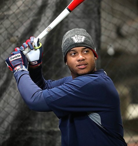 RUTH BONNEVILLE / WINNIPEG FREE PRESS 

SPORTS - Goldeyes
Shaw Park

Goldeyes new outfielder, #4 James Harris, practices in the indoor batting cage  at Shaw Park Friday.   

Description: story for Saturday's paper on how the Goldeyes look heading into the 2019 season. 


See Taylor's story.


May 3, 2019


