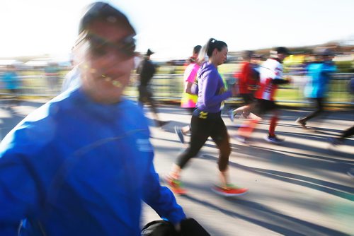 JOHN WOODS / WINNIPEG FREE PRESS
Runners head out at the start of the Winnipeg Police Service Half Marathon at Assiniboine Park in Winnipeg Sunday, May 5, 2019.

Reporter: Alex