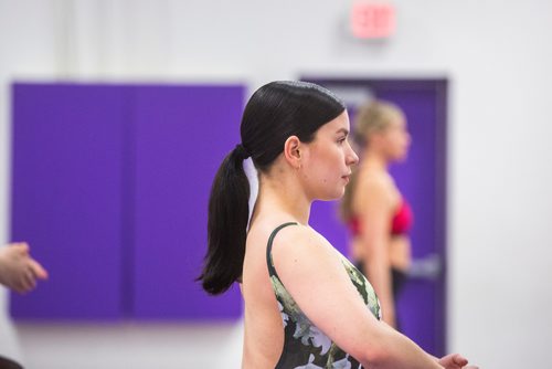MIKAELA MACKENZIE / WINNIPEG FREE PRESS
Dancer Annika McCabe warms up for auditions with Norwegian Cruise Lines, one of the largest cruise lines, in Winnipeg on Monday, May 6, 2019. For Erin Lebar story.
Winnipeg Free Press 2019.