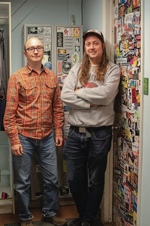 Canstar Community News CKUW 95.5 FM station manager Rob Schmidt and program director Sam Doucet. The community radio station at the University of Winnipeg is celebrating 20 years on air this year. (EVA WASNEY/CANSTAR COMMUNITY NEWS/METRO)