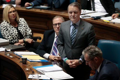 PHIL HOSSACK / WINNIPEG FREE PRESS - Minister of Health Seniors and Active Living rises as MLA's gathered  in session at Question Period Tuesday. See Larry Kusch story.  - May 7, 2019.