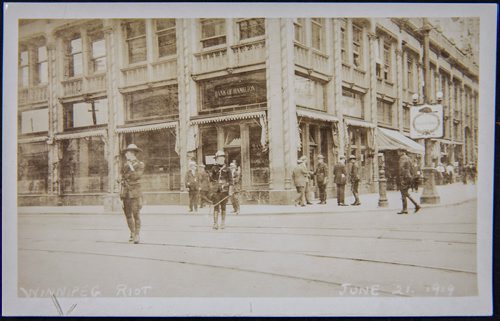 Archives of Manitoba
Winnipeg Strike photograph file "9 postcard scenes, 21 June 1919"
Edith Paterson fonds


Winnipeg General Strike, 1919
PR19-001154