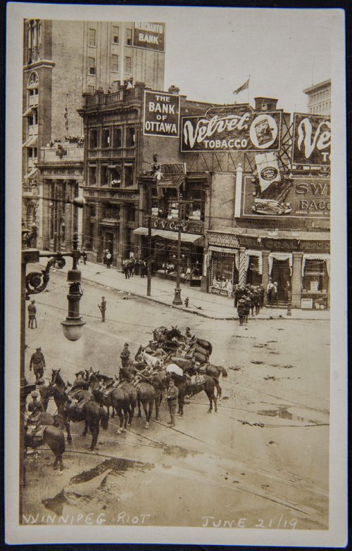 Archives of Manitoba
Winnipeg Strike photograph file "9 postcard scenes, 21 June 1919"
Edith Paterson fonds


Winnipeg General Strike, 1919
PR19-001156