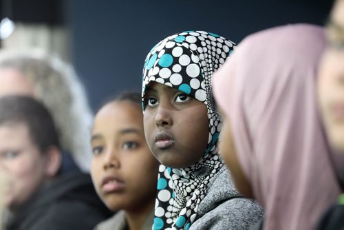 RUTH BONNEVILLE / WINNIPEG FREE PRESS 

LOCAL - Simon Wiesenthal Centers Tour for Humanity Comes to Mulvey School in Winnipeg.

Mulvey student, Nasra Noor, listens intently with her classmates while in class on the Humanity Bus on Thursday.  

More info:
On May 9 and 10, students in Winnipeg will welcome the acclaimed Tour for Humanity (@TourForHumanity) bus from the Friends of Simon Wiesenthal Center for Holocaust Studies (FSWC). 
The Tour for Humanity is a 30-seat, wheelchair accessible, state-of-the-art, technologically advanced mobile human rights education centre that teaches students, educators, community leaders, and front-line professionals about topics of diversity, democracy, and Canadian civic rights and responsibilities.

 

Ashley Prest story.

May 9, 2019

