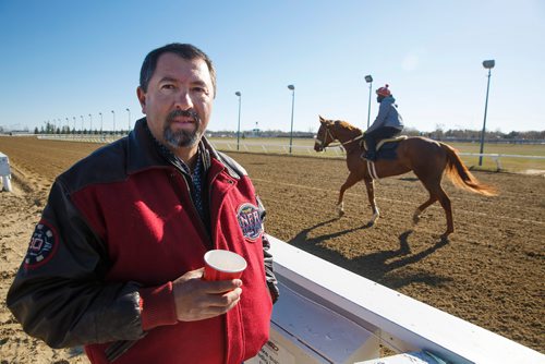 MIKE DEAL / WINNIPEG FREE PRESS
Trainer Juan Pablo Silva at the Assiniboia Downs track Thursday morning. 
190509 - Thursday, May 09, 2019.
See George Williams story