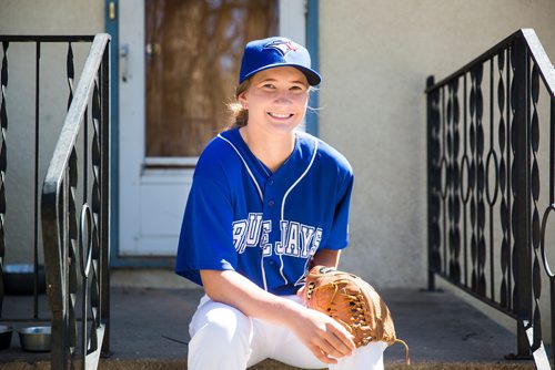 MIKAELA MACKENZIE / WINNIPEG FREE PRESS
Brittney Langlais poses for portraits on her property near Garson, Manitoba on Thursday, May 9, 2019. Langlais is one of two first female players on the Manitoba Junior Baseball League. For Jason Bell story.
Winnipeg Free Press 2019.