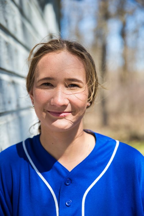 MIKAELA MACKENZIE / WINNIPEG FREE PRESS
Brittney Langlais poses for portraits on her property near Garson, Manitoba on Thursday, May 9, 2019. Langlais is one of two first female players on the Manitoba Junior Baseball League. For Jason Bell story.
Winnipeg Free Press 2019.