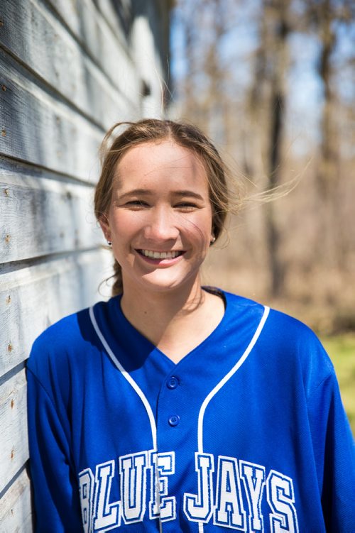 MIKAELA MACKENZIE / WINNIPEG FREE PRESS
Brittney Langlais poses for portraits on her property near Garson, Manitoba on Thursday, May 9, 2019. Langlais is one of two first female players on the Manitoba Junior Baseball League. For Jason Bell story.
Winnipeg Free Press 2019.