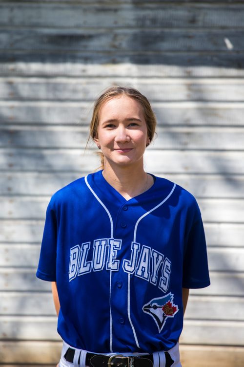 MIKAELA MACKENZIE / WINNIPEG FREE PRESS
Brittney Langlais poses for portraits on her property near Garson, Manitoba on Thursday, May 9, 2019. Langlais is one of two first female players on the Manitoba Junior Baseball League. For Jason Bell story.
Winnipeg Free Press 2019.