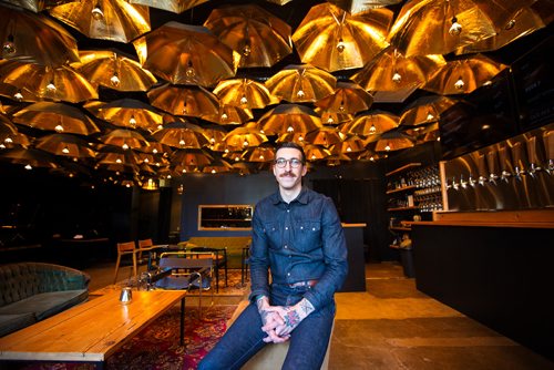 MIKAELA MACKENZIE / WINNIPEG FREE PRESS
Chef Tyrone Welchinshki poses in the Nonsuch Brewing Co space in Winnipeg on Friday, May 10, 2019.  For Jill Wilson story.
Winnipeg Free Press 2019.