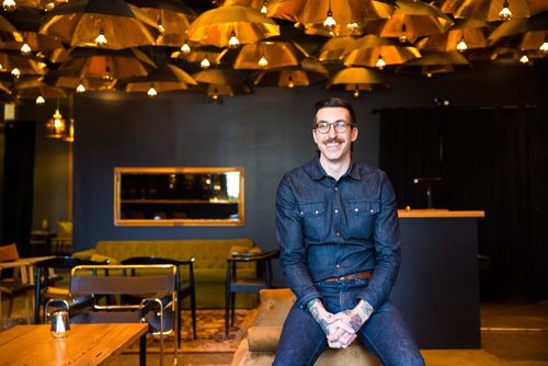 MIKAELA MACKENZIE / WINNIPEG FREE PRESS
Chef Tyrone Welchinshki poses in the Nonsuch Brewing Co space in Winnipeg on Friday, May 10, 2019.  For Jill Wilson story.
Winnipeg Free Press 2019.