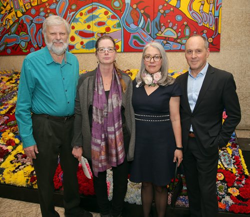 JASON HALSTEAD / WINNIPEG FREE PRESS

L-R: Paul Stewart and Dawn Ormiston (Petals West), Hazel Borys (co-chair of the 2019 Art in Bloom organizing committee) and Stephen Borys (WAG Director and CEO) at the Art in Bloom Preview Party at the Winnipeg Art Gallery on April 11, 2019. (See Social Page)