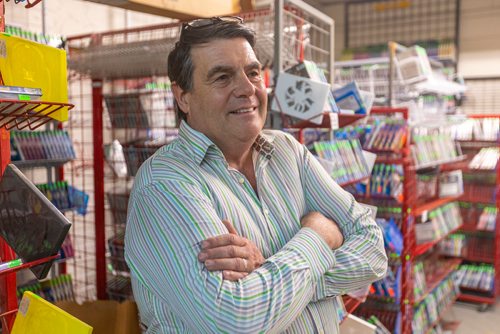 SASHA SEFTER / WINNIPEG FREE PRESS
Glen Fuhl owner of Video King, stands inside of the business he has been running for 35 years located at 309 Day Street in Transcona. See Dave intersection-thrones story.
190510 - Friday, May 10, 2019.