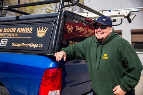 MIKAELA MACKENZIE / WINNIPEG FREE PRESS
Garage Door King Stan Summers poses for a portrait on Logan Ave. in Winnipeg on Monday, May 13, 2019.  For Dave Sanderson story.
Winnipeg Free Press 2019.