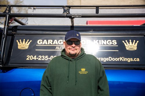 MIKAELA MACKENZIE / WINNIPEG FREE PRESS
Garage Door King Stan Summers poses for a portrait on Logan Ave. in Winnipeg on Monday, May 13, 2019.  For Dave Sanderson story.
Winnipeg Free Press 2019.