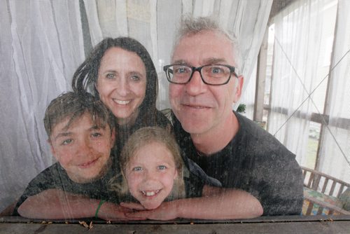 PHIL HOSSACK / WINNIPEG FREE PRESS - UPTOWN - Rob Krause, and Daria Salamon pose with their, daughter Isla Blue and son Oskar at home Monday. See Ben MacPhee-Sigurdson's story. - May13, 2019.