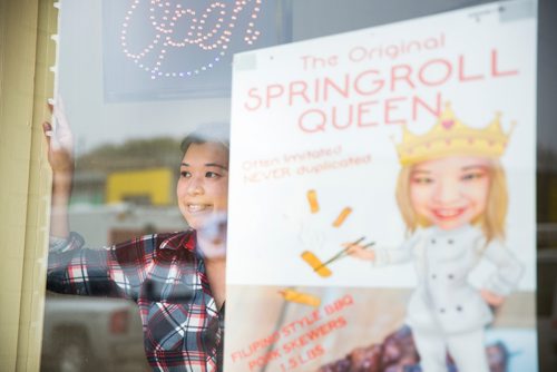 MIKAELA MACKENZIE / WINNIPEG FREE PRESS
Roweliza Lulu, owner of Springroll Queen, poses for a portrait in her shop in Winnipeg on Wednesday, May 15, 2019. For Dave Sanderson story.
Winnipeg Free Press 2019.