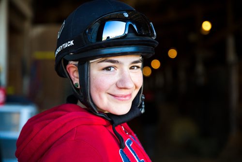 MIKAELA MACKENZIE / WINNIPEG FREE PRESS
Jockey Kayla Pizarro, who won two races on opening day, at the Assiniboia Downs in Winnipeg on Thursday, May 16, 2019. For George Williams story.
Winnipeg Free Press 2019.