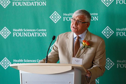 MIKE DEAL / WINNIPEG FREE PRESS
Dr. David Rush, Medical Director, Adult Renal Transplant Program, HSC Winnipeg during an announcement that the Health Sciences Centre Foundation will build a new transplant clinic on the third floor of Manitoba's largest hospital thanks to $3 million from two anonymous donors and $2.5 million from the province. 
190516 - Thursday, May 16, 2019.