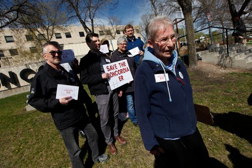 PHIL HOSSACK / WINNIPEG FREE PRESS - Claudette Wills of "Friends of Concordia" reacts in front of the hospital to the GOvernment's decision not to maintain an ER unit at the hospital. See Carol Sander's story.   - May16, 2019.