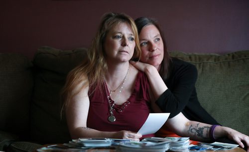 RUTH BONNEVILLE / WINNIPEG FREE PRESS 

LOCAL - fentanyl overdose

Shelly Taillieu and her sister Tammy sit close as they take a break form looking through photographs of Shelly's daughter, Destiny Taillieu and glance at grey sky out their window.   

Destiny Taillieu died of a fentanyl overdose in November, a few weeks before she was supposed to go to treatment. 

Destiny told reporter back in 2016, that if she went back out there, she'd die. Now, her mom and aunt, Tammy Taillieu (also in some of the photos) are advocating for changes in how Manitoba's medical system treats people who are struggling with addiction.

For May 18, Saturday Special, 

May 15, 2019
