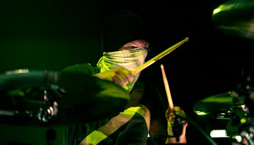 PHIL HOSSACK / WINNIPEG FREE PRESS - 21 Pilots drummer Josh Dun at the Bell/MTS Centre Friday. See review? - May17, 2019.