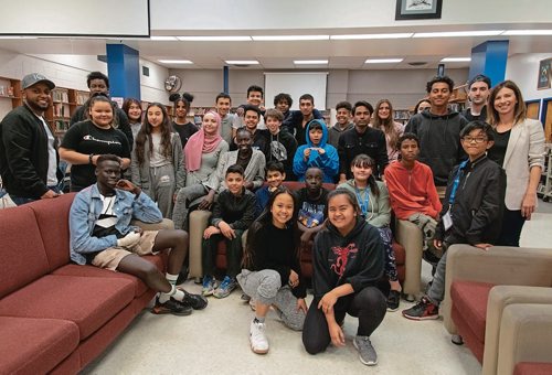 Canstar Community News Participants and staff in the Peaceful Village program at St. James Collegiate and George Waters Middle School. (EVA WASNEY/CANSTAR COMMUNITY NEWS/METRO)
