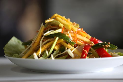 RUTH BONNEVILLE / WINNIPEG FREE PRESS 

ENT - Restaurant Review 
Thailand Foods at 617 Selkirk Ave. 

Owner, Saifon Lacharoen.

Photo of mango salad
Shredded green mango, carrots, celery, onion with crushed peanuts. 



May 21, 2019
